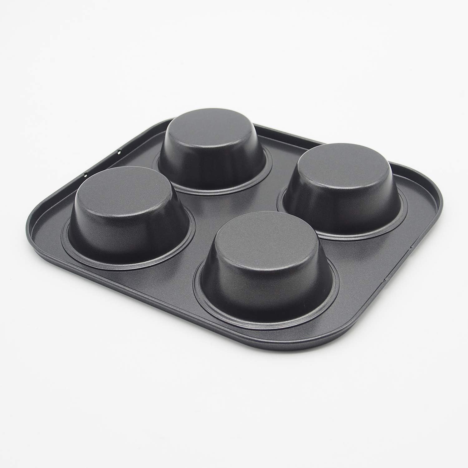 4 Cup Muffin Pan 2 Pcs (8.5 X 7.48 Inch) Air Fryer Small Oven Cupcake Baking Pan Non Stick No Toxic Bakeware